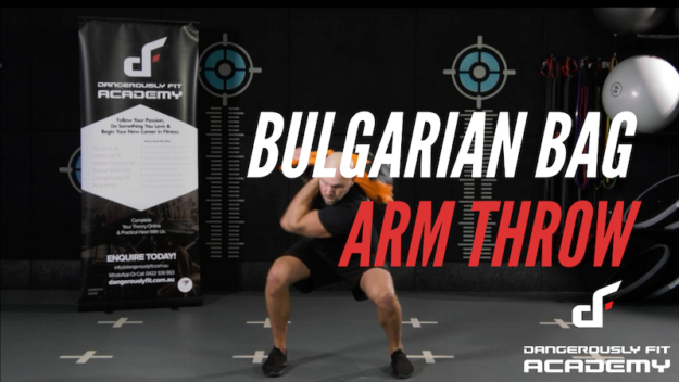 Bulgarian bag arm throw Bulgarian bag arm throw