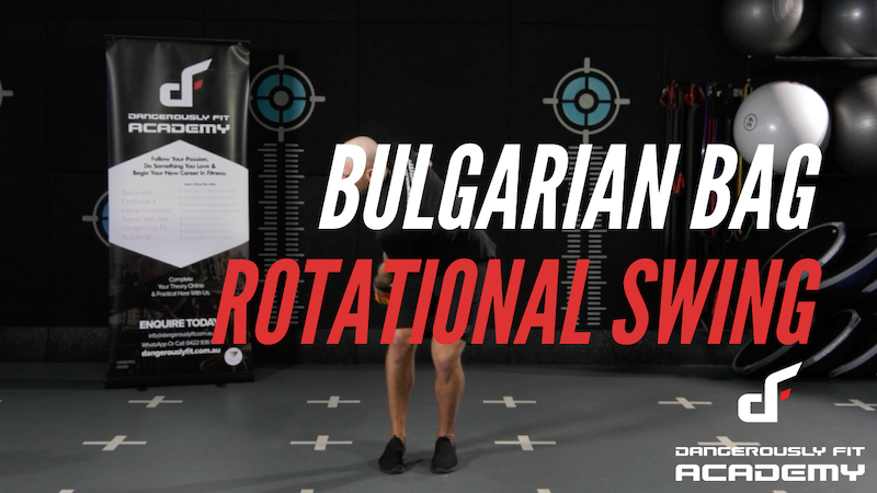Bulgarian bag rotational swing