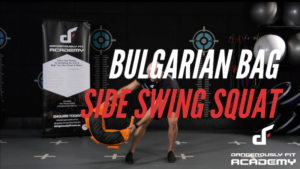 Bulgarian bag side swing squat
